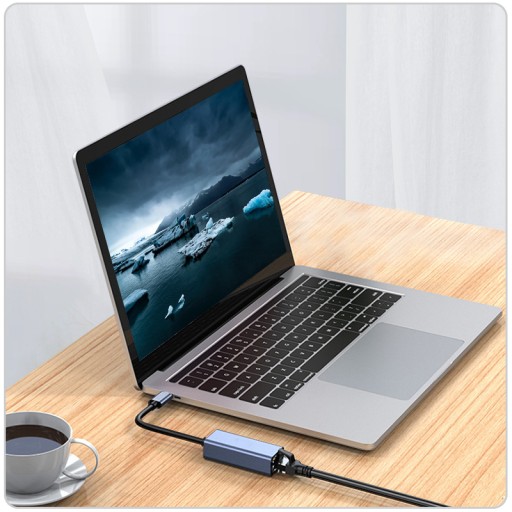 SIEŤOVÝ ADAPTÉR HUB LAN KARTA RJ45 USB-A PLUG&PLAY 1000 MBPS