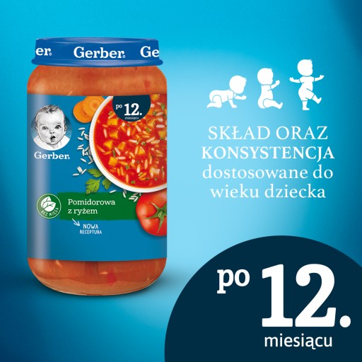 GERBER paradajková polievka s ryžou 250g