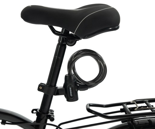 Zámok na bicykel, lano, 120 cm, zámok, kľúč, kolobežka