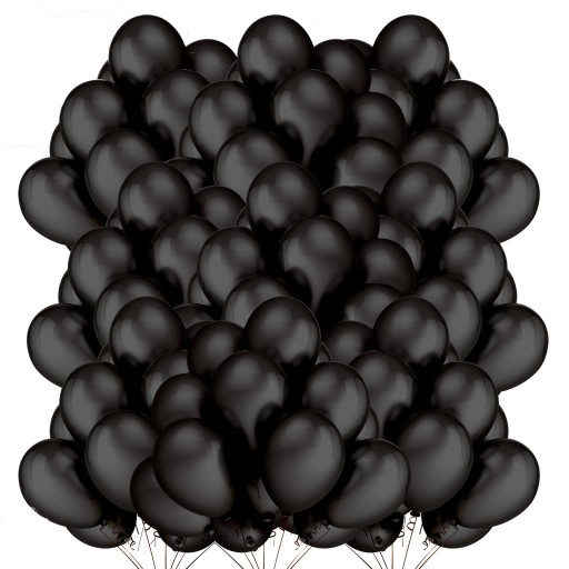 ČIERNE METALICKÉ BALÓNY Svadobné narodeniny 30cm 50ks