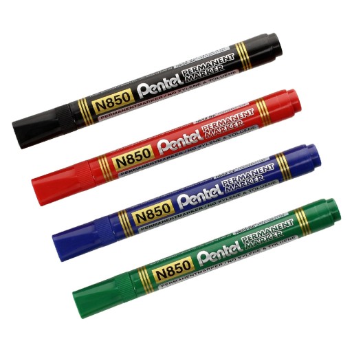 Permanentný popisovač - sada 4 pier Pentel N850