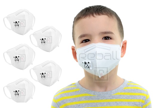 5x MASKY PRE DETI PROTISMOGOVÁ MASKA KN95