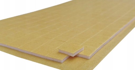 Obojstranné samolepiace penové štvorčeky na 3D karty, 10 mm x 10 mm, hrúbka 2 mm