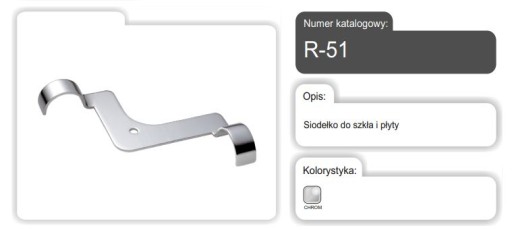 SEDLO NA SKLO A DOSKY PRE CHROMOVU POTRUBKU R-51/C AMIX