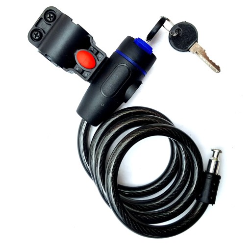 Zámok na bicykel Zámkový motorový kočík 88cm 9mm + držiak na rám