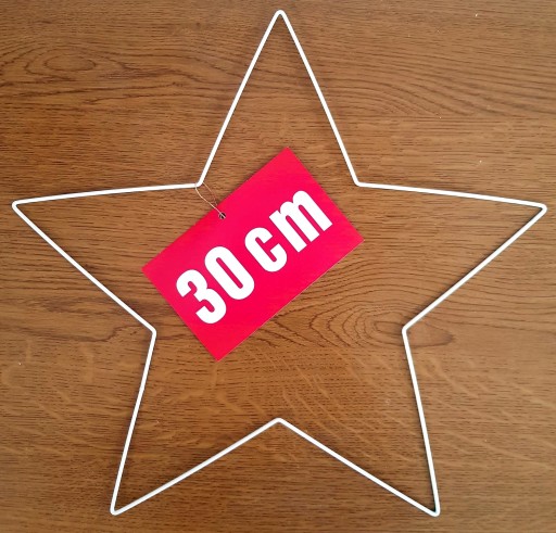 BIELA kovová hviezda 30 cm - lapač snov