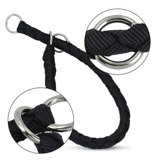 Obojok Cavo, M–L: 43–51 cm/Ø 18 mm, čierny