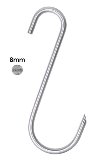Nerezový háčik na fajčenie S8 205mm