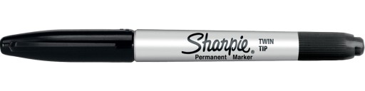 Obojstranný popisovač na CD, permanentný čierny Sharpie 1 ks.
