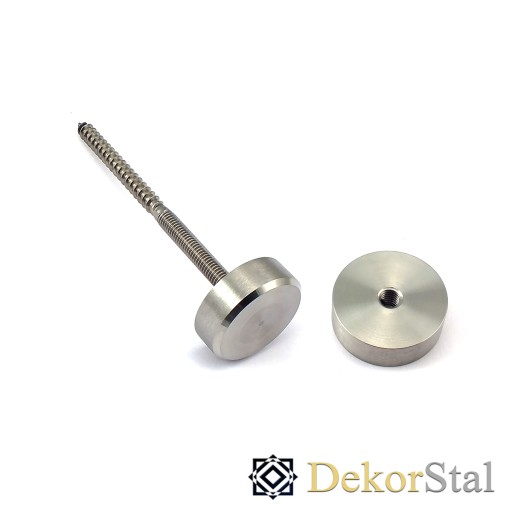 Sklenená matica, priemer 30 mm, závit M8, INOX 304, leštená