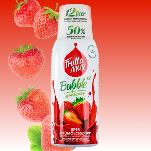 Fruttamax vodný sirupový koncentrát 500 ml JAHODA