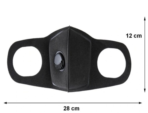 OPÄTOVNE POUŽITEĽNÁ MASKA 3D MASKA s ŠPONGOVÝM VENTILOM