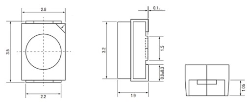 SMD 3528 LED 0,06W BIELE A FAREBNÉ 50 KS - 6 farieb na výber