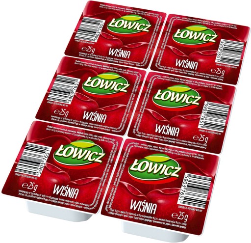 ŁOWICZ ovocná pochúťka džem mini VIŠŇA 6x25g