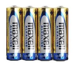 4x MAXELL alkalická batéria AA LR6 R6 zásobník 4ks