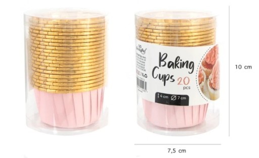 Košíčky na muffiny, košíčky na muffiny, RUŽOVÉ, 20 ks