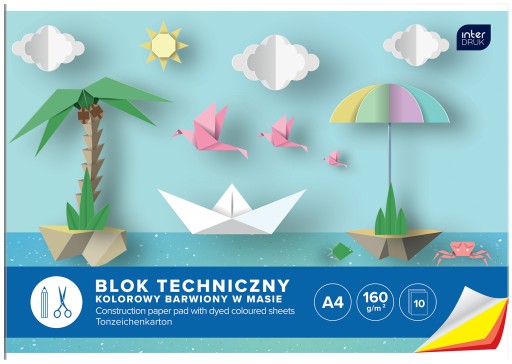 Interprint, farebný technický blok A4, 10 listov