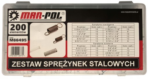 PRUŽINA SET 200 ks RÔZNE PRUŽINY.