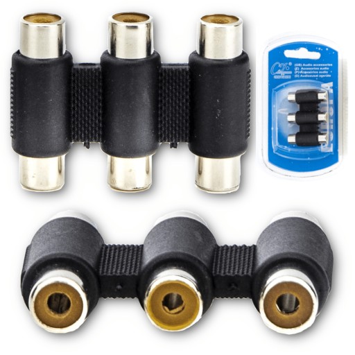 Konektor adaptéra 3x RCA Chinch samica