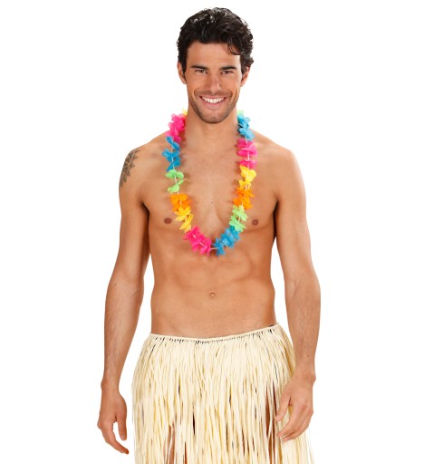 Farebný havajský náhrdelník Hawaiian Aloha Flowers