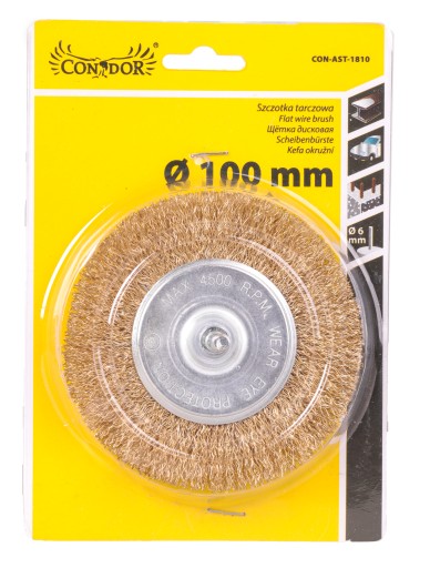 MOSADZENNÁ DRôTENÁ KEFA 100mm NA VŔTAK