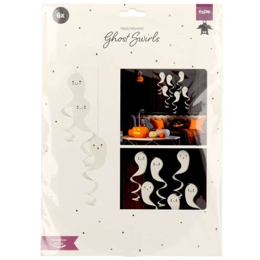 Závesná dekorácia, DIEVČATÁ, HALLOWEENSKÉ strašidlá, 6 ks