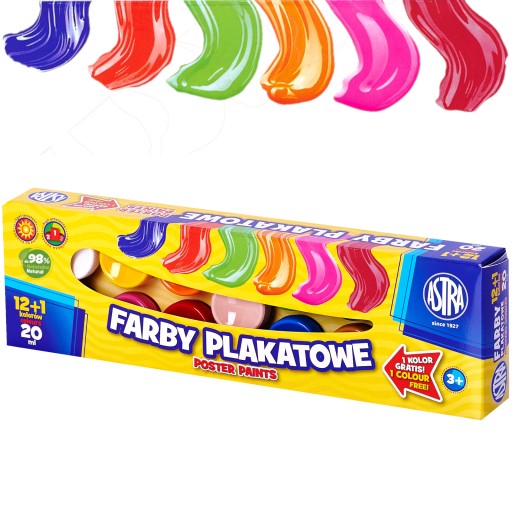 Astra PLAKÁTOVÉ FARBY 13 farieb x 20ml 12+1