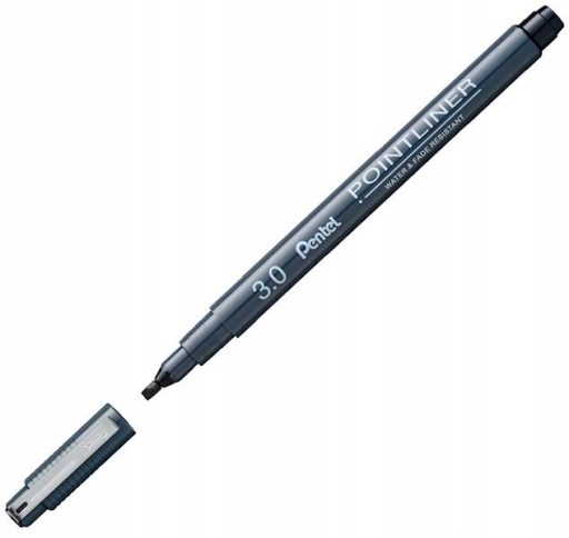 PENTEL Pointliner 3mm čierne kresliace pero