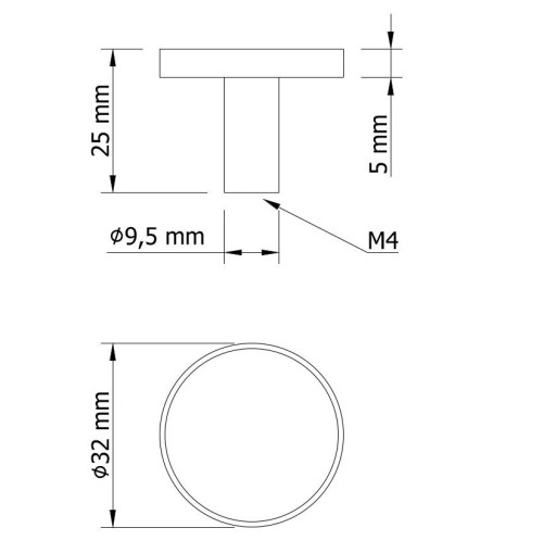 Moderný zlatý nábytkový gombík + ružová hmota 32 mm