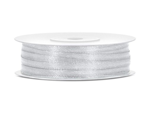STRIEBORNÁ SATÉNOVÁ STUHA 3mm/50m