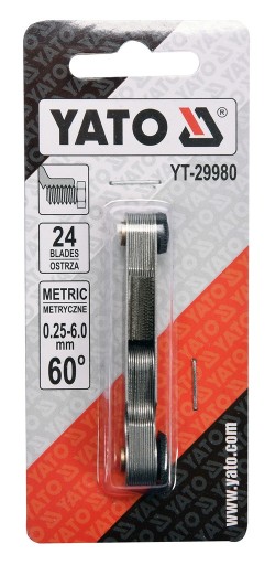 METRICKÝ MERAČ ZÁVITU MERAČ ZÁVITU 24 ŠABLÓN 0,25-6mm