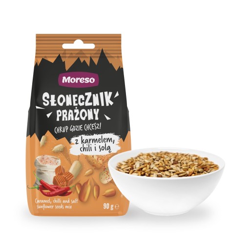 Zmes slnečnicovej príchute karamel čili soľ 90g Moreso