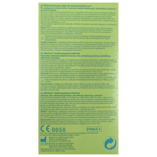 Bausch & Lomb Biotrue 100 ml prírodná tekutina na šošovky, odporúčaná pre alergikov