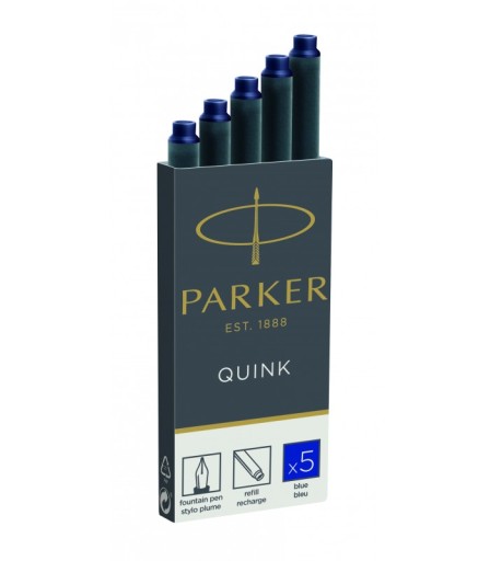 Náplne PARKER QUINK do plniacich pier, MODRÁ