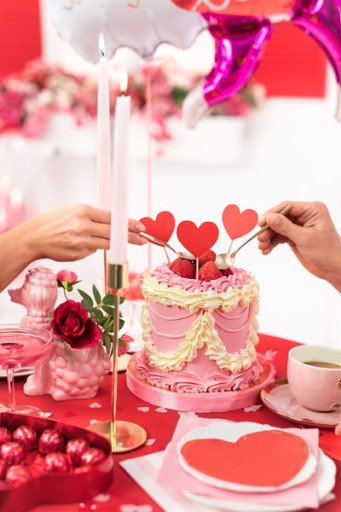 KONFETY RUŽOVÉ SRDCE SRDCE SVADOBNÁ VÝZDOBA VALENTÍN 15G