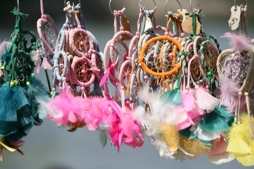 Strieborný kovový prsteň Prsteň DREAMCATCHER 35cm