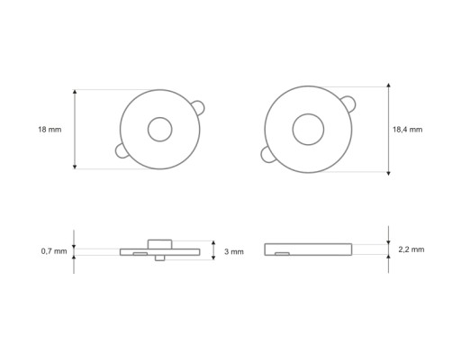 Magnetická spona 18 mm SLIM, SUPER STRONG