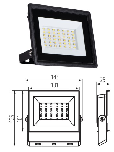 Hermetické záhradné svietidlo Miledo Halogénové LED svetlomet 30W 2650lm 4000K