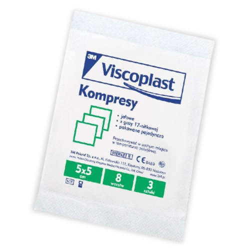 3M sterilné gázové obklady 5 cm x 5 cm 3 ks.