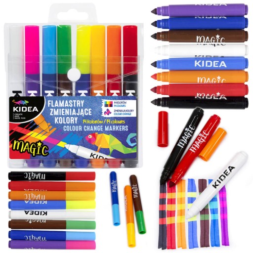 Kidea fixky na zmenu farby 8 ks 14 farieb
