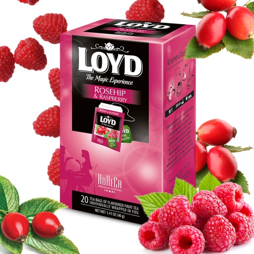 Horeca Express ovocný čaj pre gastronómiu Divoká ruža Malina LOYD