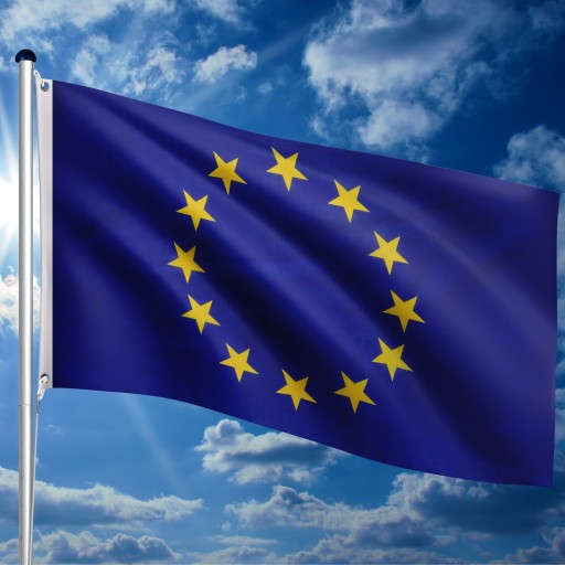 EURÓPSKA VLAJKA EURÓPSKEJ ÚNIE 120x80 CM NA SŤAŽI