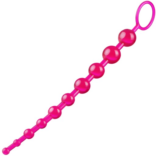 Šnúrka ORGASMOVÝCH GULIČIEK PRE ANÁLKU A PIČKU, 27 cm