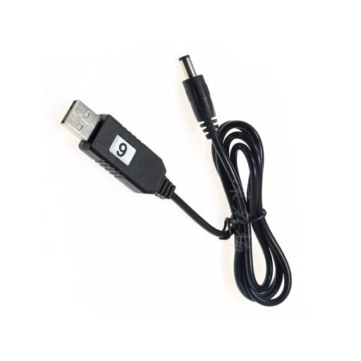 USB NAPÁJACÍ kábel 5V až 9V DC zástrčka 5,5x2,1mm