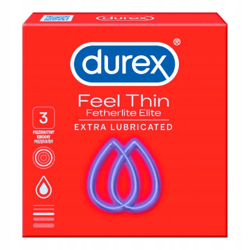 DUREX FEEL THIN FETHERLITE ELITE tenké lubrikované kondómy 3 ks.
