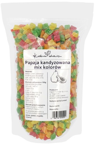 KANDIDOVANÁ PAPAYA MIX FARIEB 500g FAREBNÁ OBJÍDKA | ZDRAVOTNÁ KUCHYŇA