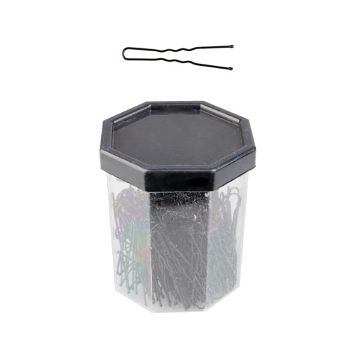 Kadernícke sponky do vlasov E-63 150 ks 4,9 cm, čierne