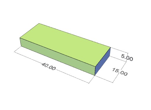 Neodymový tanierový magnet MPŁ 40x15x5 N38 1 kus