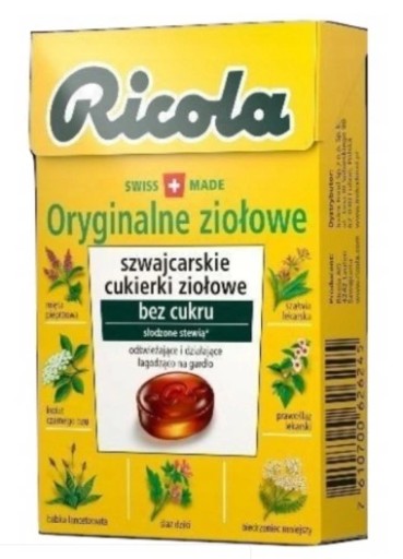 ORIGINÁLNE BYLINKOVÉ CUKROVINKY RICOLA BEZ CUKRU