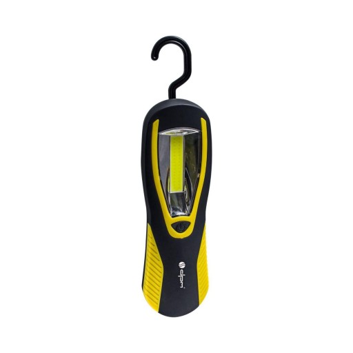Prenosná COB LED baterka 250lm háčikový magnet 3xAA čierna/žltá DPM